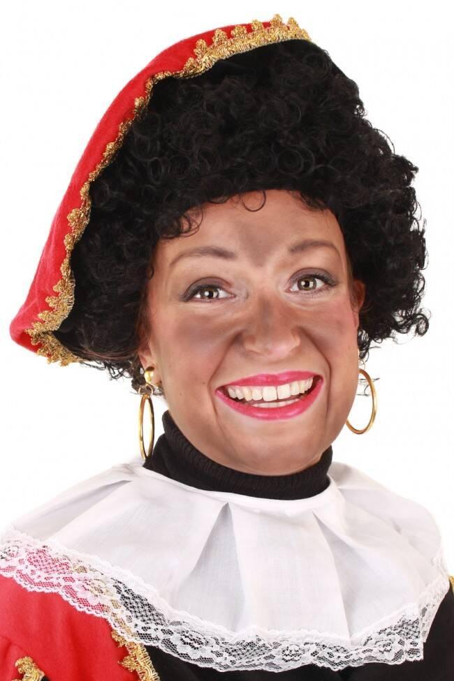 Pruik Piet Krul Verstelbare Kap Zwart, Diversen, Sinterklaas, Nieuw, Ophalen of Verzenden