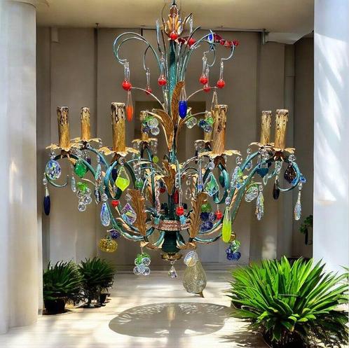 SLC Illumina - MG - Kroonluchter - Smeedijzer - Fruit, Antiek en Kunst, Kunst | Designobjecten