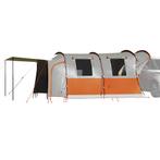 vidaXL Autotent 4-persoons waterdicht grijs en oranje, Caravans en Kamperen, Verzenden, Nieuw, Tot en met 2