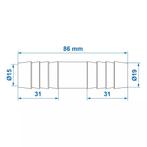 ProPlus Rechte slangtule - 19 mm - Hittebestendig tot 90°.., Tuin en Terras, Tuinslangen, Ophalen of Verzenden, Nieuw