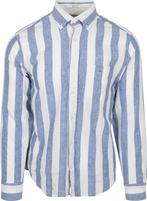 Gant Overhemd Streep Bold Linnen Blauw maat M Heren, Verzenden, Nieuw, Blauw, Gant