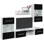 vidaXL 5-delige Tv-meubels met LED-verlichting bewerkt hout, Huis en Inrichting, Verzenden, Nieuw, Overige houtsoorten