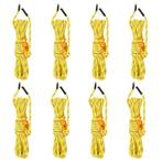 vidaXL Tentscheerlijnen met spanners 8 st reflecterend 4 m 4, Caravans en Kamperen, Tentaccessoires, Verzenden, Nieuw