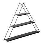 [en.casa] Wandplank Rougsø met 3 planken 59x70x10 cm metaal
