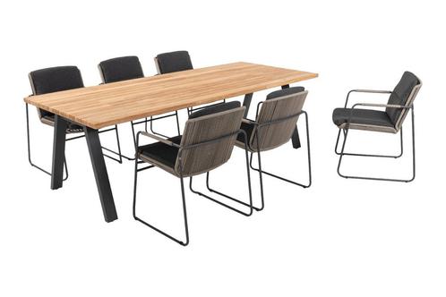 Taste Parma/Ambassador tuinset - 7-delig - stapelbaar, Tuin en Terras, Tuinsets en Loungesets, Tuinset, Nieuw, Hout, Verzenden