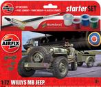 Airfix - 1:72 Hanging Gift Set Willys Mb Jeepaf55117a, Hobby en Vrije tijd, Modelbouw | Overige, Nieuw, 1:50 tot 1:144