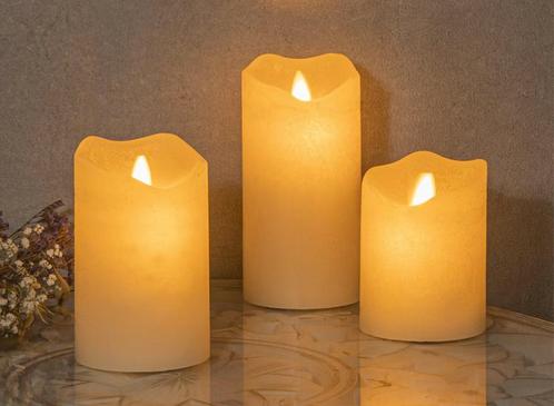 LED Kaarsenset - 3 kaarsen - Vlamloos - Met Timerfunctie, Huis en Inrichting, Woonaccessoires | Overige, Nieuw, Verzenden