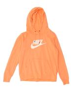 NIKE Womens Graphic Hoodie Jumper UK 14 Medium Orange Cotton, Kleding | Dames, Truien en Vesten, Verzenden, Nieuw
