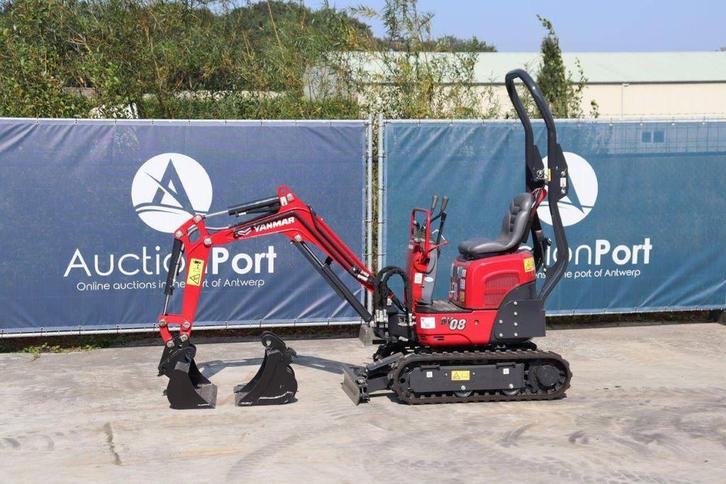 Veiling: Minigraver Yanmar SV08-1C Diesel 10pk 2022 Nieuw, Zakelijke goederen, Machines en Bouw | Kranen en Graafmachines, Graafmachine