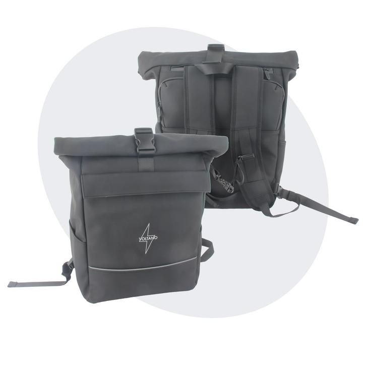 Voltano Luxe E-bike Rolltop Fietstas / Rugtas 28L - Zwart, Fietsen en Brommers, Fietsaccessoires | Fietstassen, Nieuw, Verzenden