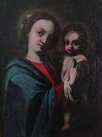 Scuola lombarda (XVII) - Madonna col bambino, Antiek en Kunst, Kunst | Schilderijen | Klassiek