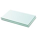vidaXL Schappen 2 st 30x12 cm glas transparant, Huis en Inrichting, Woonaccessoires | Wandplanken en Boekenplanken, Verzenden