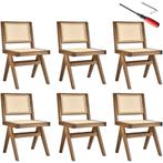 Houten stoel Lizzy met Weens vlechtwerk in boho-stijl - lich, Huis en Inrichting, Stoelen, Verzenden, Nieuw