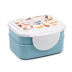 Bentobox/Lunchbox - Feline Fine Cats - Lichtblauw&Wit - Best, Ophalen of Verzenden, Nieuw