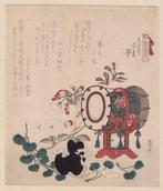 Drum, Cap and Flowers - ca. 1880 - Ryuryukyo Shinsai (act.