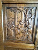 Paneel - Eik - Houtsnijwerk deurpaneel, Antiek en Kunst