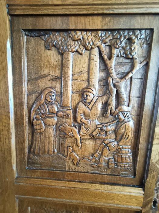 Paneel - Eik - Houtsnijwerk deurpaneel, Antiek en Kunst, Curiosa en Brocante