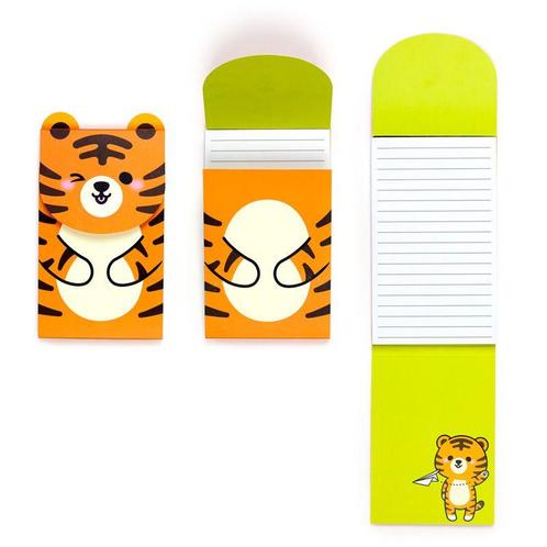 Notitieboekje Flip Open Memoblok - Tijger Adoramals - Gelini, Diversen, Schrijfwaren, Nieuw, Ophalen of Verzenden
