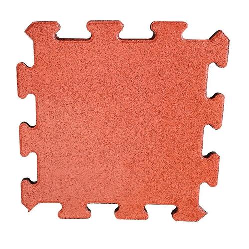 Rubber puzzeltegel rood met EPDM toplaag - 25 mm -, Tuin en Terras, Tegels en Klinkers, Verzenden