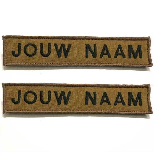 NAAMLINT Laten Maken in Desert! Airsoft Leger Naam Patch, Verzamelen, Militaria | Algemeen, Ophalen of Verzenden
