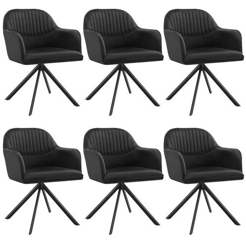 Lona fluwelen draaistoel met dikke vulling - zwart/zwart, Se, Huis en Inrichting, Stoelen, Verzenden