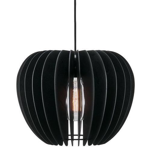Zwarte hanglamp hout, Tribeca, Huis en Inrichting, Lampen | Hanglampen, Nieuw, Hout, 75 cm of meer, Ophalen of Verzenden