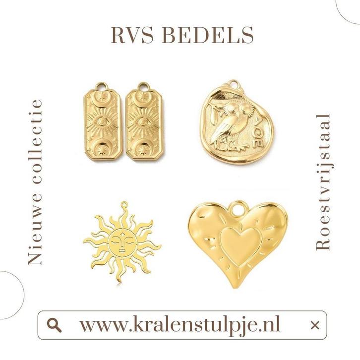 Elegante RVS Bedels – Vanaf €1,50 per stuk!, Hobby en Vrije tijd, Kralen en Sieraden maken, Bedel, Nieuw