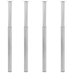 vidaXL Tafelpoten telescopisch 4 st 710-1100 mm roestvrij, Verzenden, Nieuw