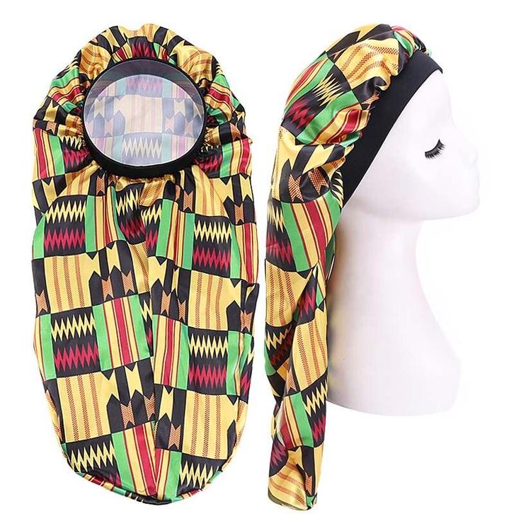 Satin Hair Bonnet voor Dreadlocks / Braids / Rasta - Kente p, Sieraden, Tassen en Uiterlijk, Uiterlijk | Haarverzorging, Nieuw