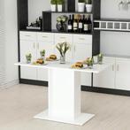 [en.casa] Eettafel Galten 75x120x60 cm wit, Verzenden, Nieuw