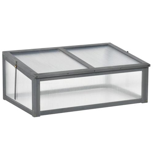 TRUUSK Koud Frame Hout - Mini Kas 100 x 65 x 40 cm - Broeika, Tuin en Terras, Aarde en Mest, Verzenden