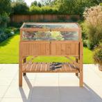 Hoge plantenbak met plank en kweekopzet 119x57x124cm - bruin, Verzenden, Nieuw