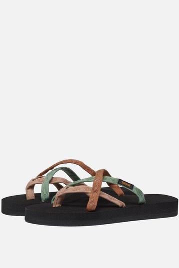 Teva - maat 39- W Olowahu Dames Slippers - ZwartBruinGroen - beschikbaar voor biedingen