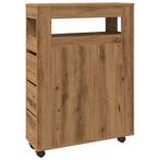 Smal Badkamerkastje met Wielen - - Tweedekansje!, Huis en Inrichting, (Half)hoge kast, Nieuw, Minder dan 25 cm, Minder dan 100 cm