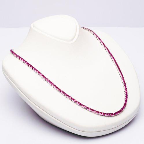 Zonder Minimumprijs - Halsketting Zilver Robijn - Robijn -, Sieraden, Tassen en Uiterlijk, Kettingen