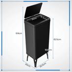 2dekans | Coast Prullenbak met Sensor - 50L - 36 x 26 x 84, Huis en Inrichting, Woonaccessoires | Prullenbakken, Ophalen of Verzenden