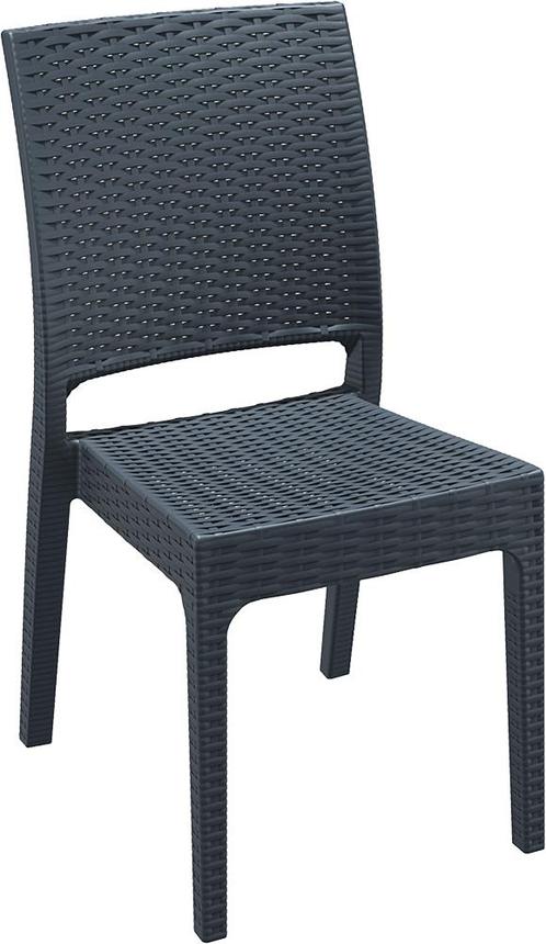 Tuinstoel - Florida - Donkergrijs - Wicker Look - Siesta, Tuin en Terras, Tuinstoelen, Nieuw, Verzenden
