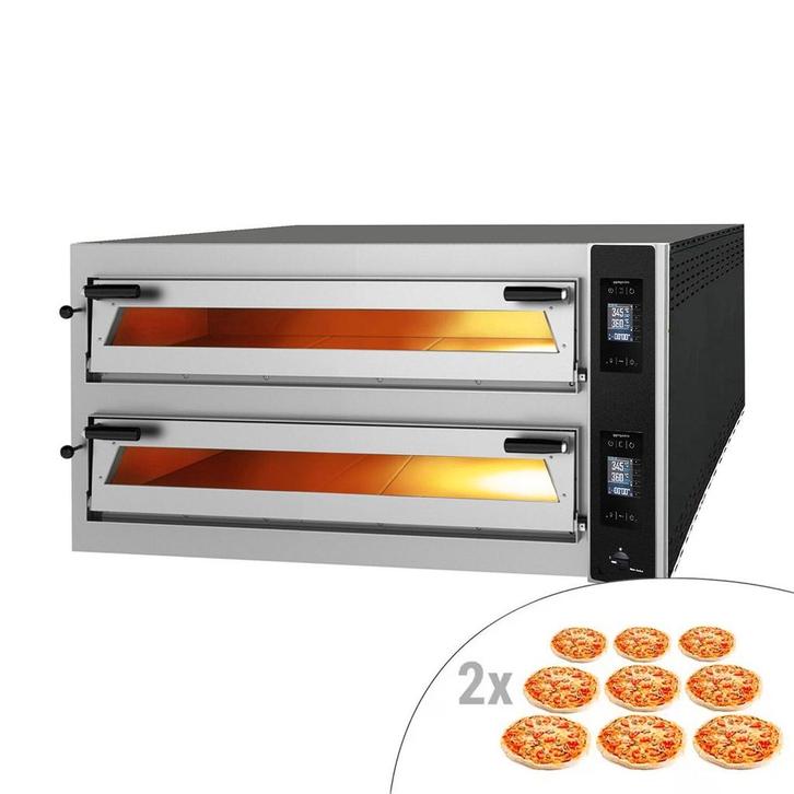 GGM Gastro | Elektrische pizzaoven - 9+9x 35cm (Breed) - |, Tuin en Terras, Pizzaovens, Nieuw, Verzenden