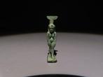 Oud-Egyptisch Faience Amulet van de godin Nephthys. Late, Verzamelen, Mineralen en Fossielen