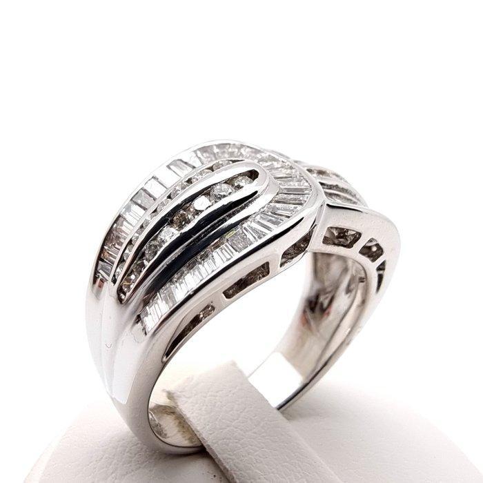 Ring - 18 karaat Witgoud Diamant (Natuurlijk) - Diamant, Sieraden, Tassen en Uiterlijk, Ringen