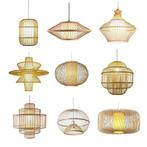Bamboe Lampen, Hanglampen, Bamboo Lampen, Bamboe Hanglampen, Nieuw, Overige materialen