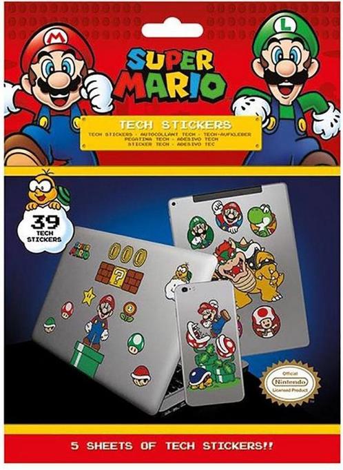 Super Mario - Mushroom Kingdom stickerset, Spelcomputers en Games, Spelcomputers | Overige Accessoires, Verzenden