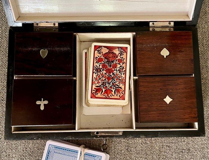 Kist - Mahonie - Pokerkistje, Antiek en Kunst, Curiosa en Brocante