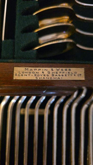 Mappin & Webb - Bestekset - Verzilverd, Hout, Antiek en Kunst, Antiek | Meubels | Tafels