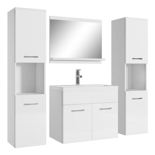 Badkamermeubel Set Montreal XL 60 x 35 cm Wit Badmeubel, Huis en Inrichting, Badkamer | Badkamermeubels, Nieuw, Wastafelkast, Verzenden