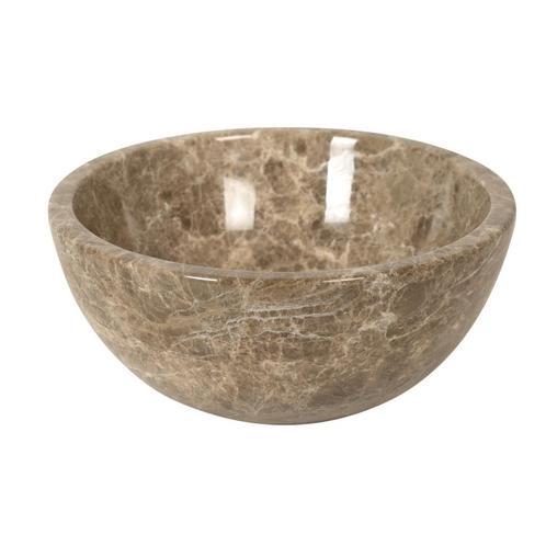 Waskom Opbouw Plieger Mini Round 26x12 cm Marmer Bruin, Doe-het-zelf en Verbouw, Sanitair, Overige typen, Nieuw, Ophalen of Verzenden