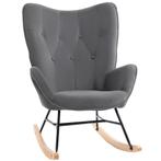TRUUSK Schommelstoel Met Stalen Frame, Gestoffeerde Lounge S, Verzenden, Nieuw