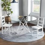 TRUUSK Set van 2 Houten Eetkamerstoelen - Lattenrugleuning -, Huis en Inrichting, Stoelen, Verzenden, Nieuw