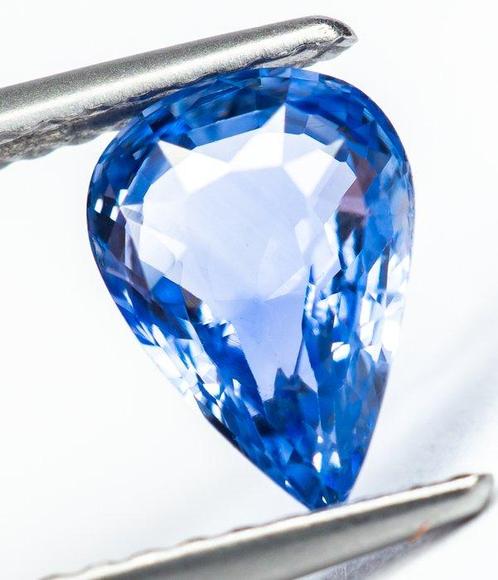 Zonder Minimumprijs Saffier - 1.41 ct - Antwerp Laboratory, Sieraden, Tassen en Uiterlijk, Edelstenen