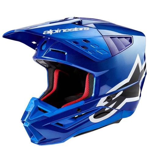 Alpinestars S-M5 Corp Helmet Ece 22.06 Blue Glossy, Motoren, Kleding | Motorhelmen, L, Nieuw met kaartje, Overige merken, Offroadhelm